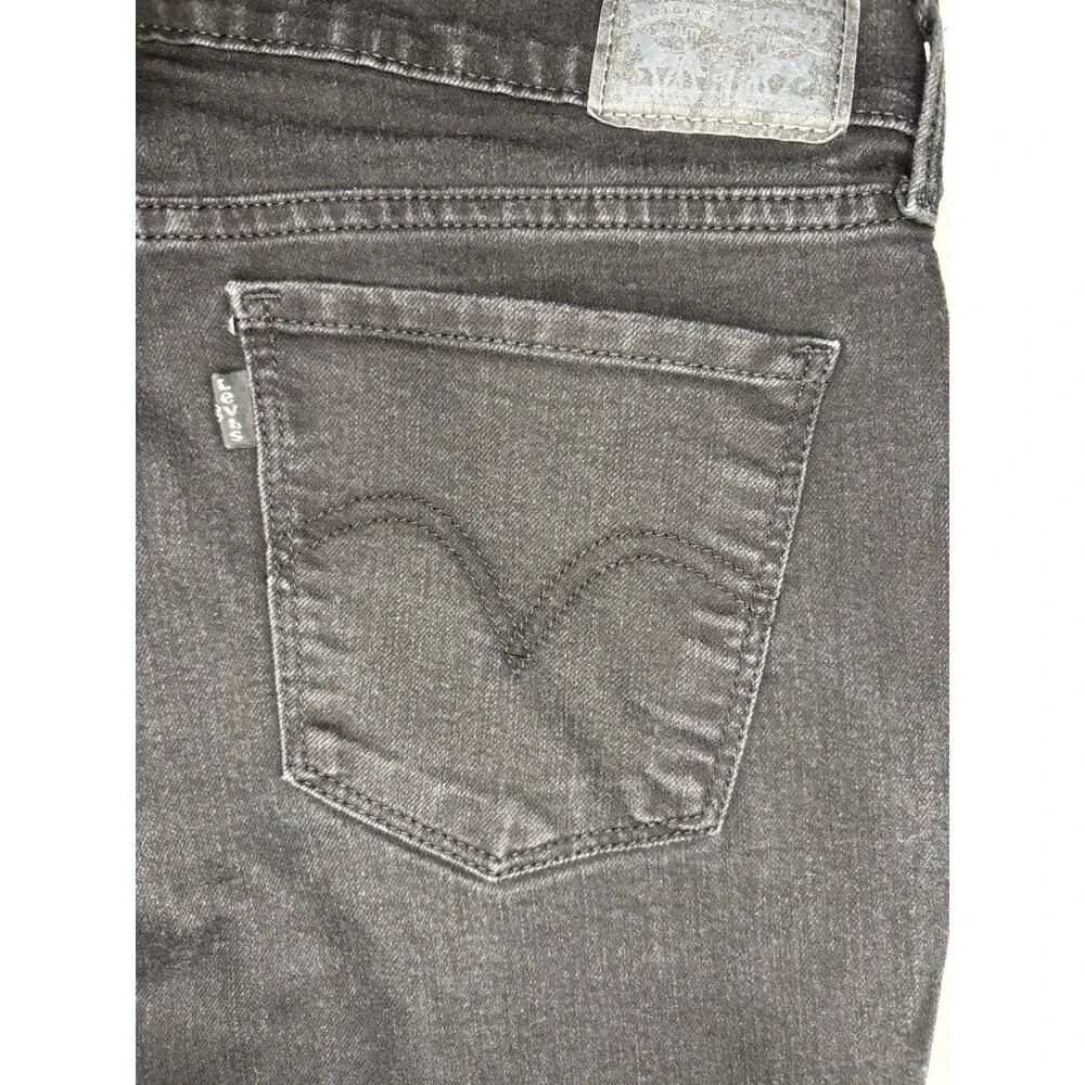 Levi's‎ 505 Straight Black Denim Jeans Men's W29 L30 Classic 5 Pocket Fit